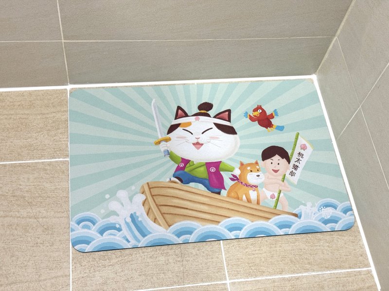 猫咪圭藻土多用途软垫  C 款 猫桃太郎 - 地垫/地毯 - 其他材质 