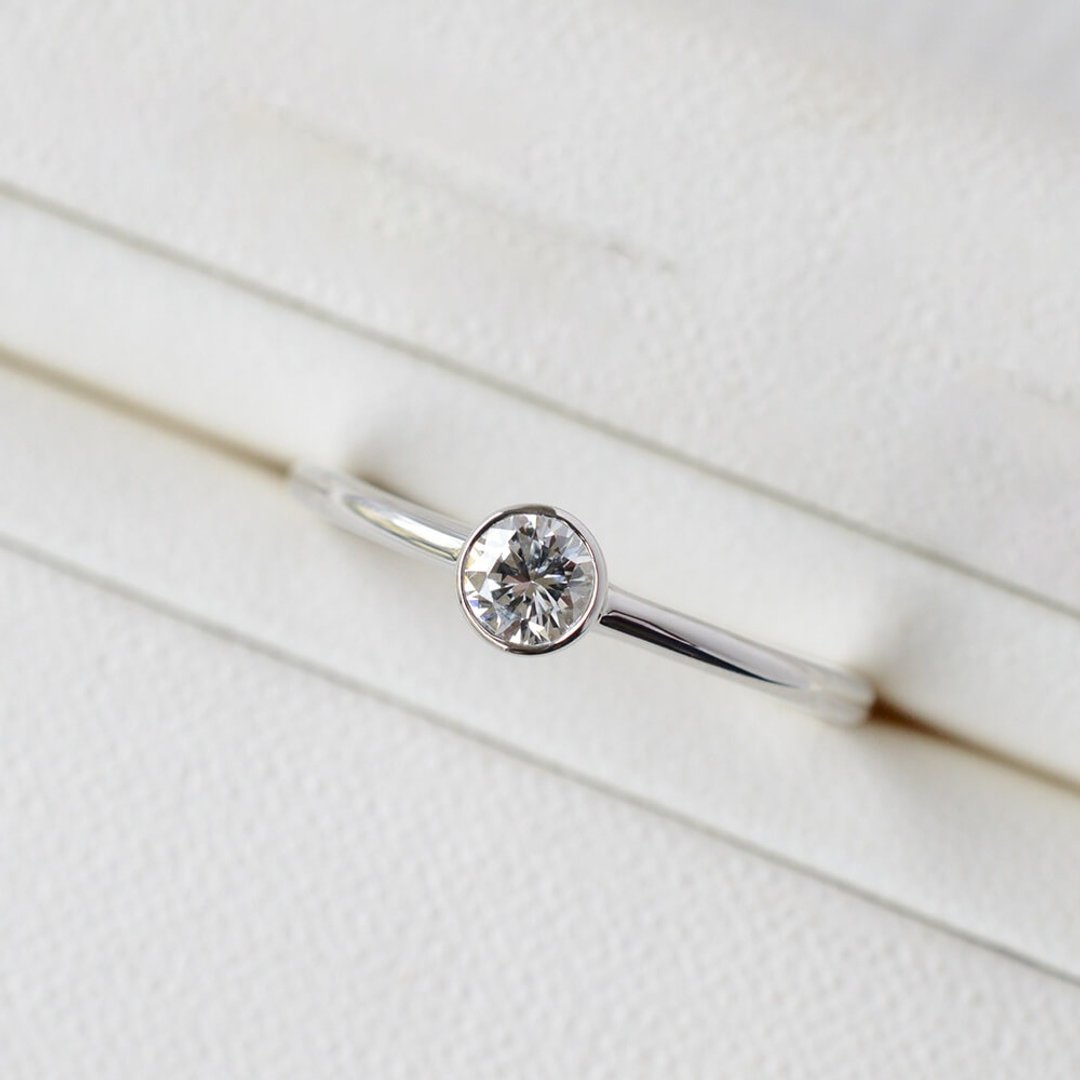 Platinum 钻石戒指 0.2ct 日本制造 - 戒指 - 钻石 