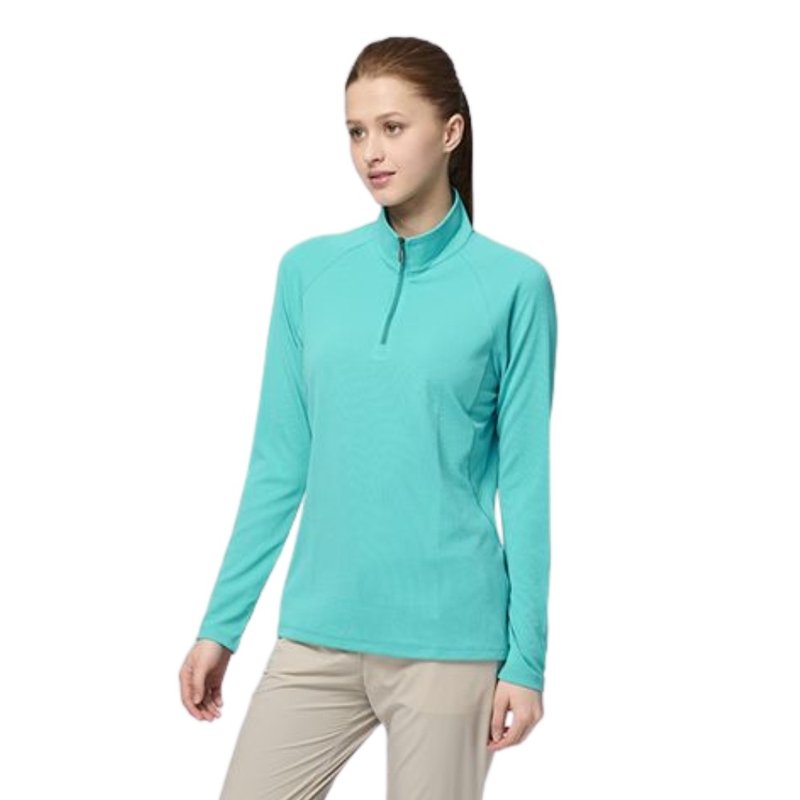 【Wildland 荒野】弹性前拉链防蚊排汗机能衣 女 W1619 - 女装上衣 - 聚酯纤维 蓝色