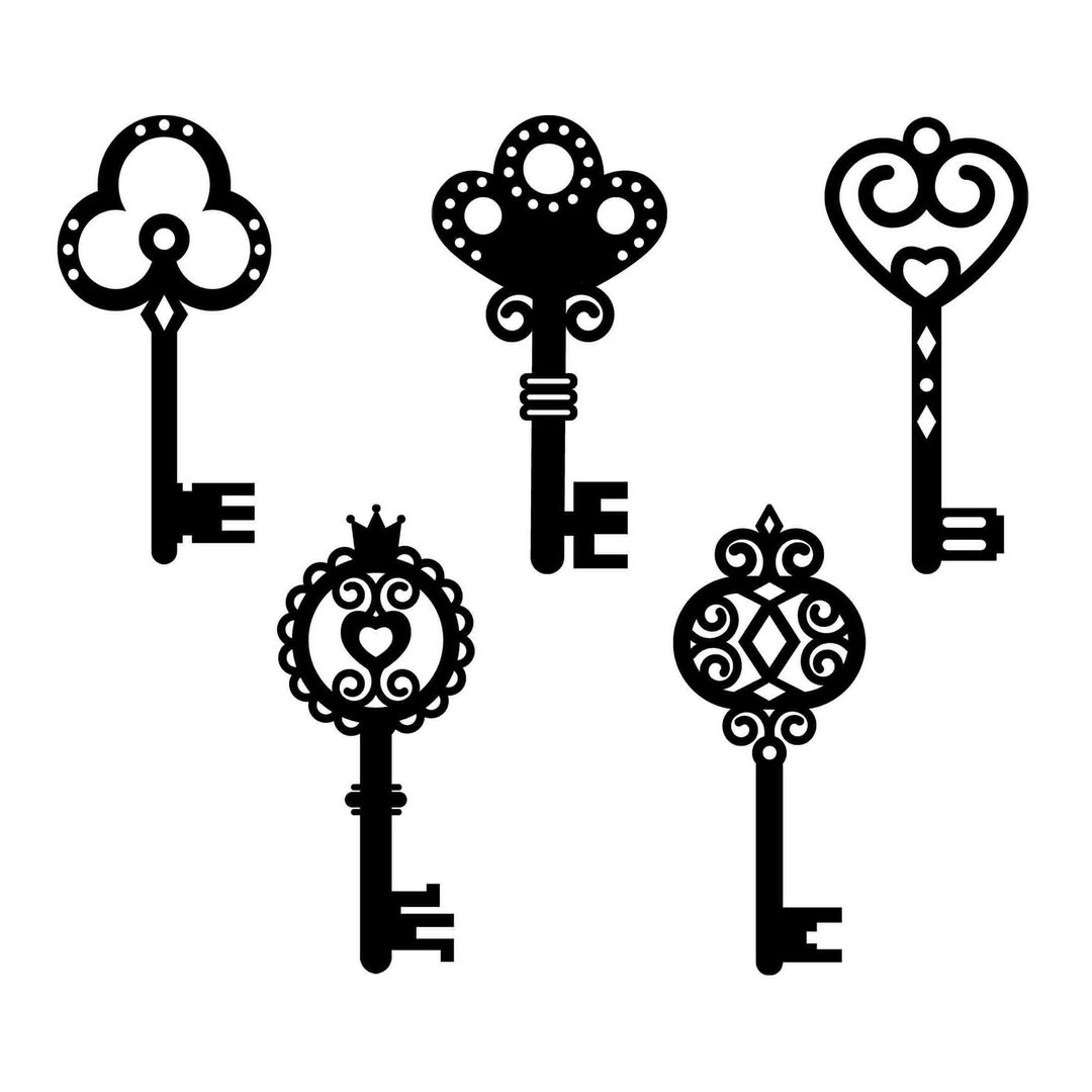 Key svg, keys svg, key pdf, keys pdf, key png, keys png, key template, Cricut - 图文模板设计 - 其他材质 