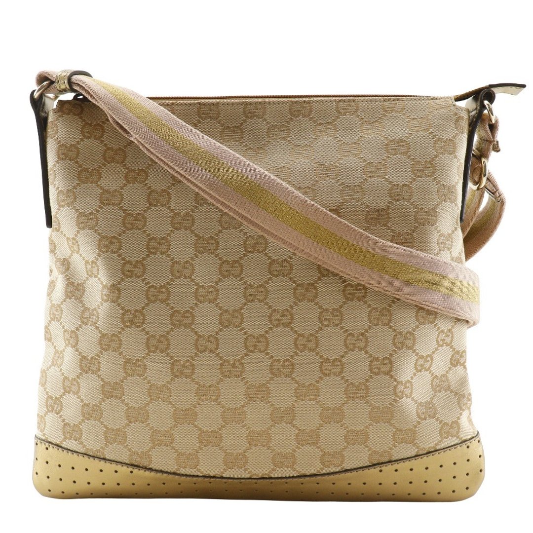 【日本直送】GUCCI 古驰 145857 GG帆布 肩背包 米色 女仕【二手】 - 侧背包/斜挎包 - 其他人造纤维 咖啡色
