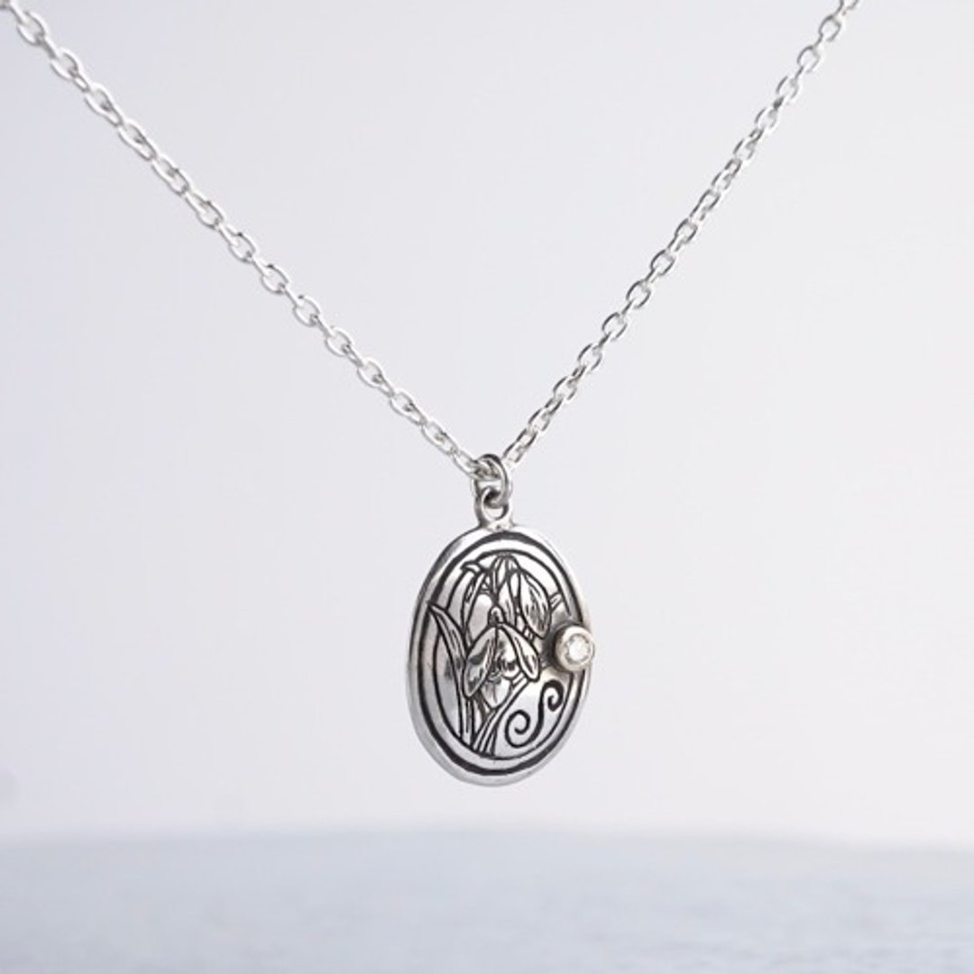 [S] Initial pendant [P049SV] - 项链 - 宝石 