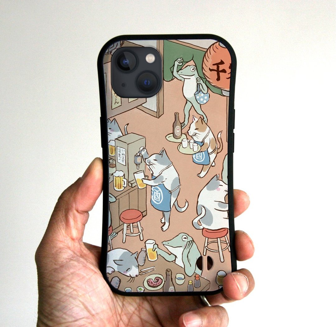 Grip iPhone 手机壳 - 炒猫与炒青蛙 - 手机壳/手机套 - 塑料 卡其色