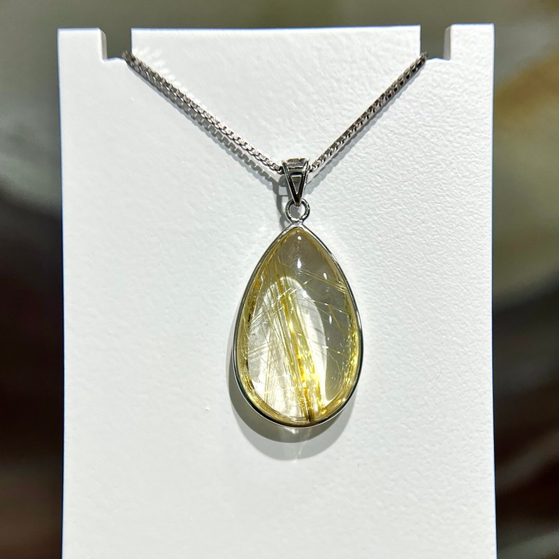金发晶项链 - 项链 - 水晶 黄色