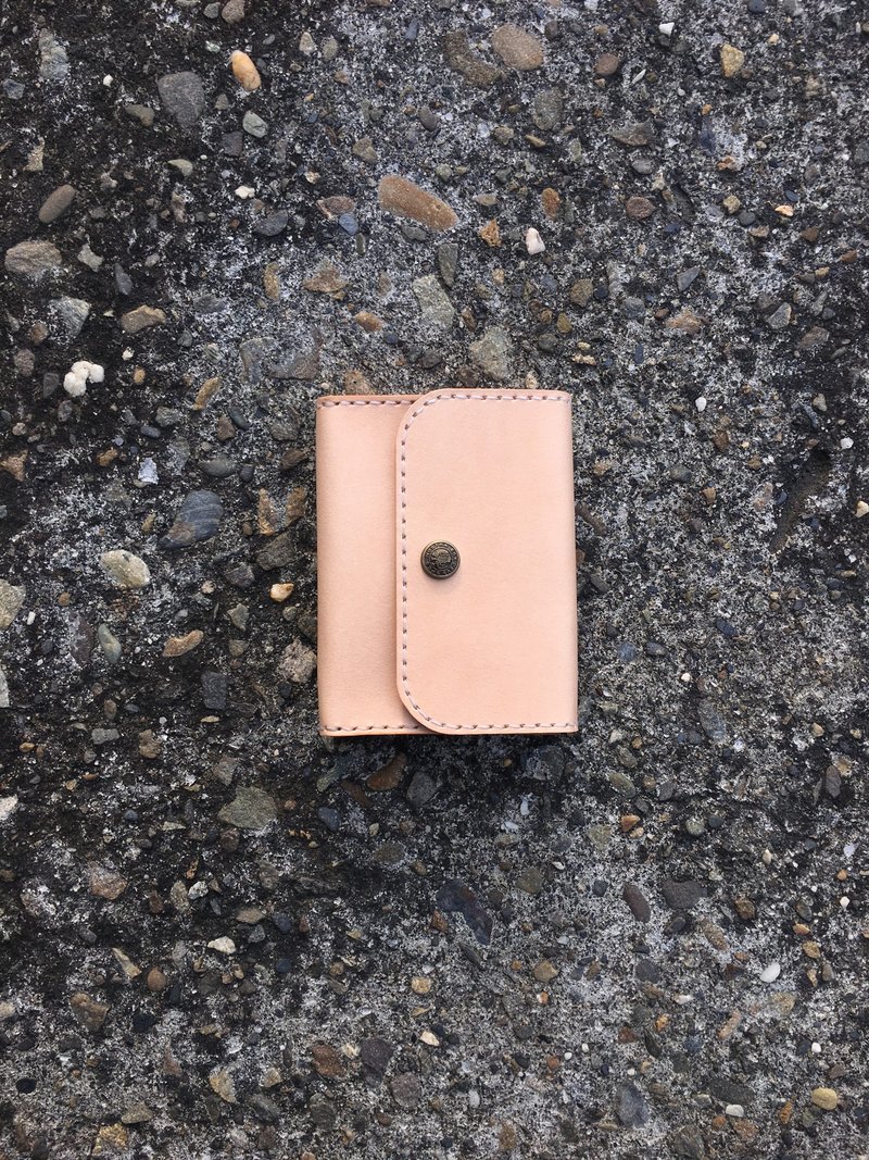 Simple │双层小包_牛皮原色 - 零钱包 - 真皮 