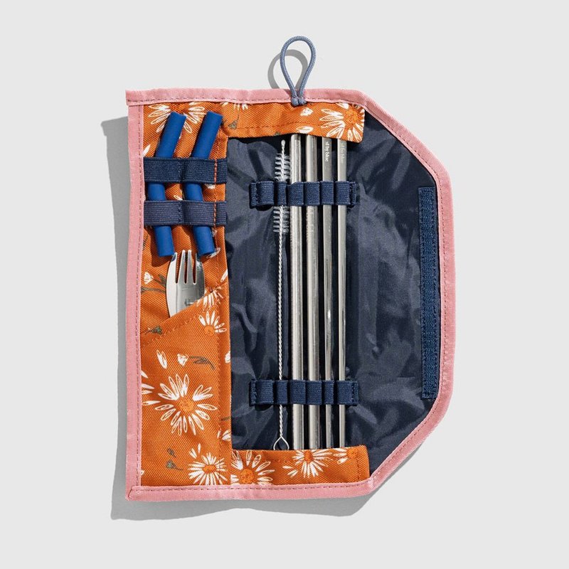 United by Blue 防泼水餐具收纳包组 Utensil Kit 814-038 - 环保吸管 - 不锈钢 橘色