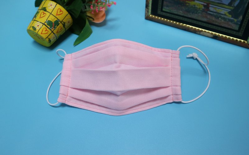 素粉四重纱六重纱立体环保口罩  可放滤材布使用 (儿童 ~ 成人) - 口罩 - 棉．麻 