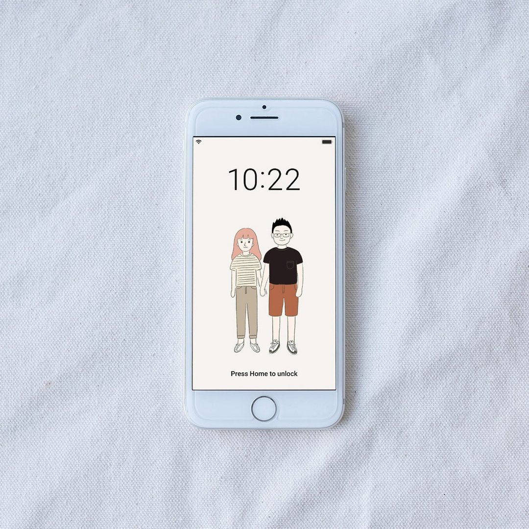 客制化手机桌布 | 人像 宠物 似颜绘 - 电脑手机桌布/贴图/App 图示 - 其他材质 