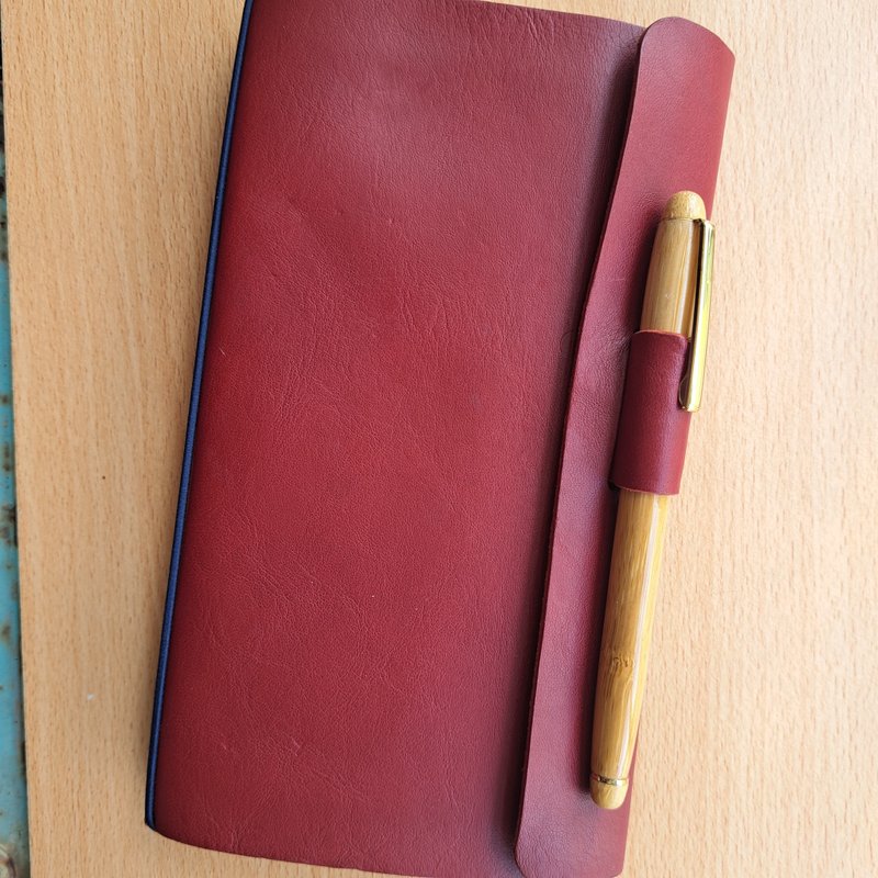 植鞣革卡片盒笔记本 - 笔记本/手帐 - 真皮 红色