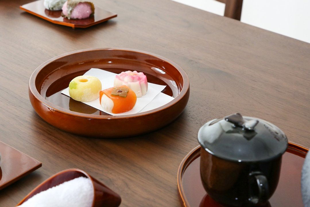 飞驒春庆 元田漆器 利休盛盘 - 盘子/餐盘/盘架 - 木头 咖啡色