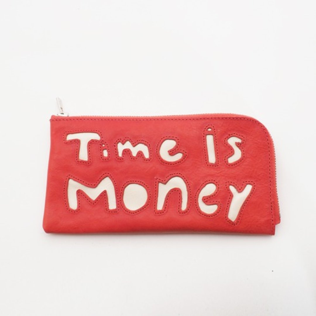 cow leather Long wallet [time is money] (red) 18×9/wallet/wl001time - 皮夹/钱包 - 真皮 