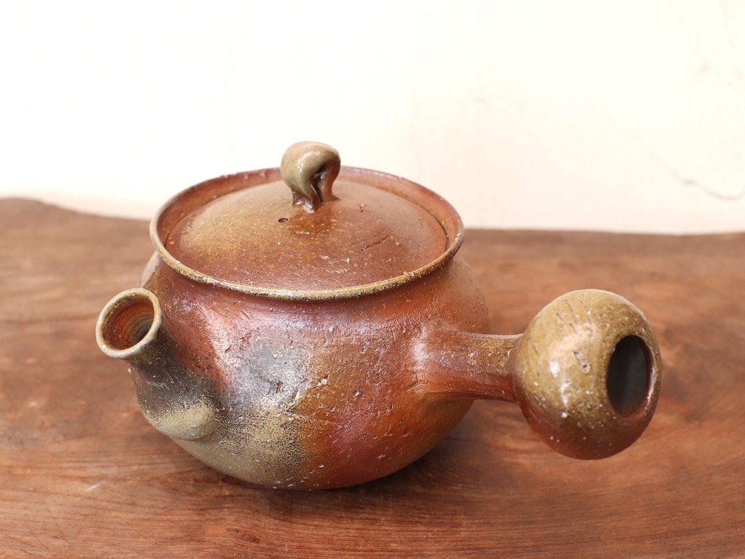 备前烧茶壶 Sangiri k1-093 - 茶具/茶杯 - 陶 咖啡色