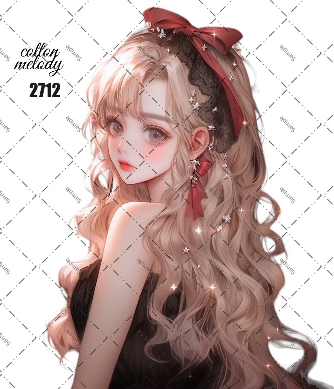 original sticker no.2712 人物贴纸 原创贴纸 原创人物贴纸 装饰贴纸 cotton melody - 贴纸 - 纸 