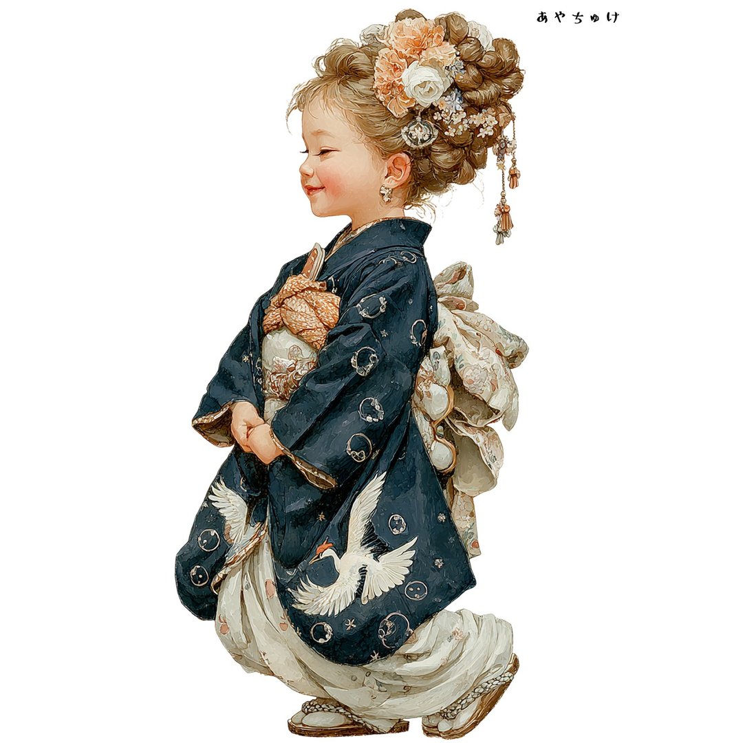 【12月新品4】07-114-0349 人物贴纸 和服复古 - 贴纸 - 纸 