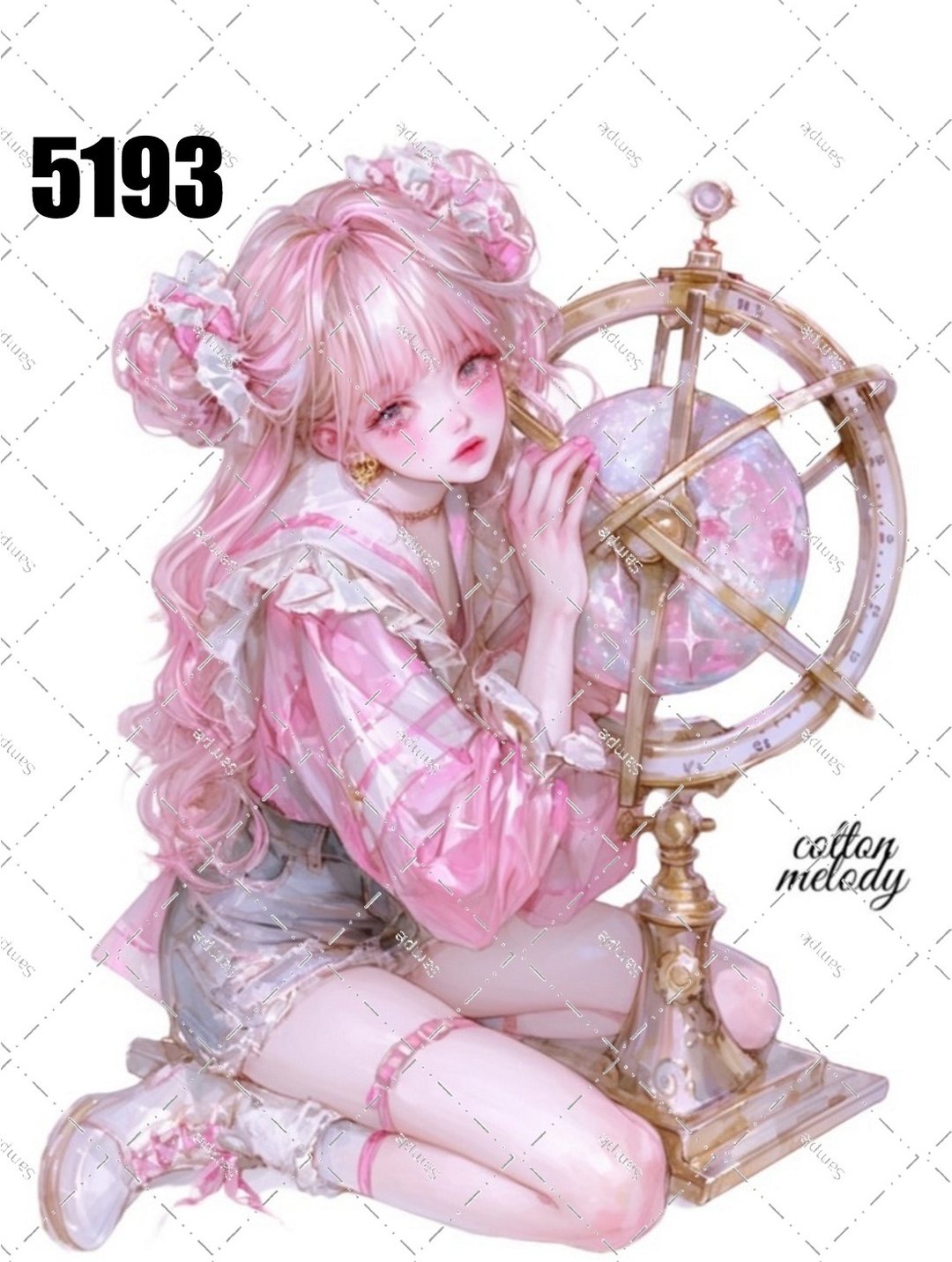 original sticker no.5193 人物贴纸 原创贴纸 原创人物贴纸 装饰贴纸 cotton melody - 贴纸 - 纸 
