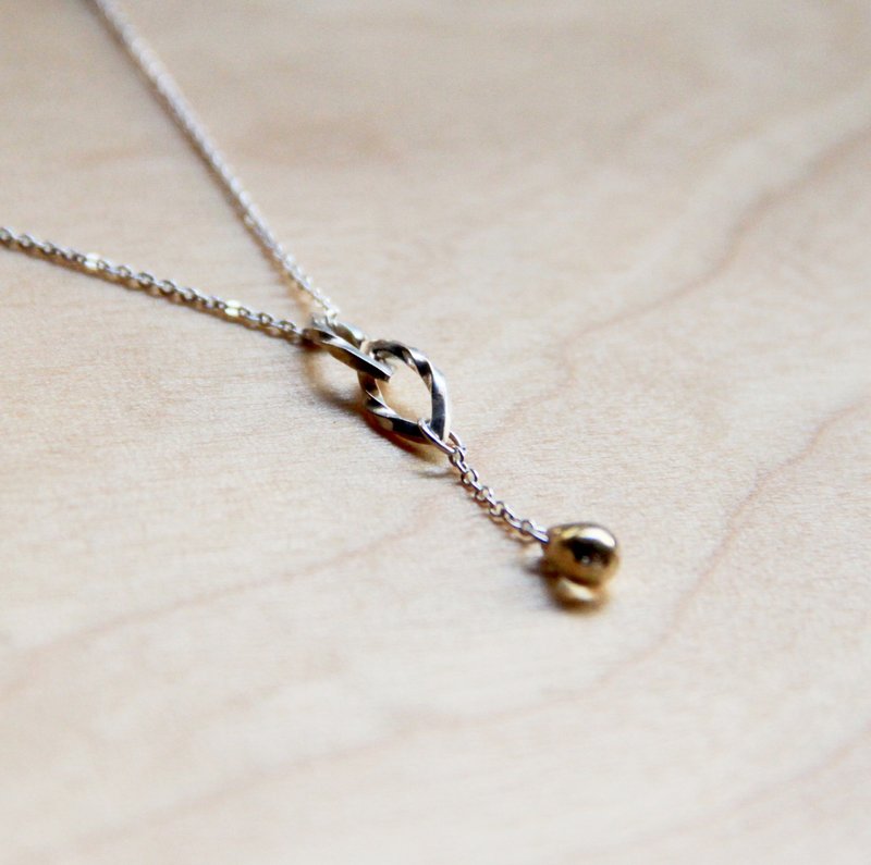 桂冠叶系列 - 雾金桂冠 - 925纯银手作项链 银饰 礼物 包装 - 项链 - 其他金属 金色