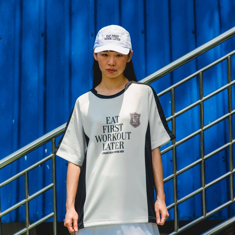 EAT FIRST WORK OUT LATER（白色）- 夜光运动衫 - 中性连帽卫衣/T 恤 - 其他材质 白色