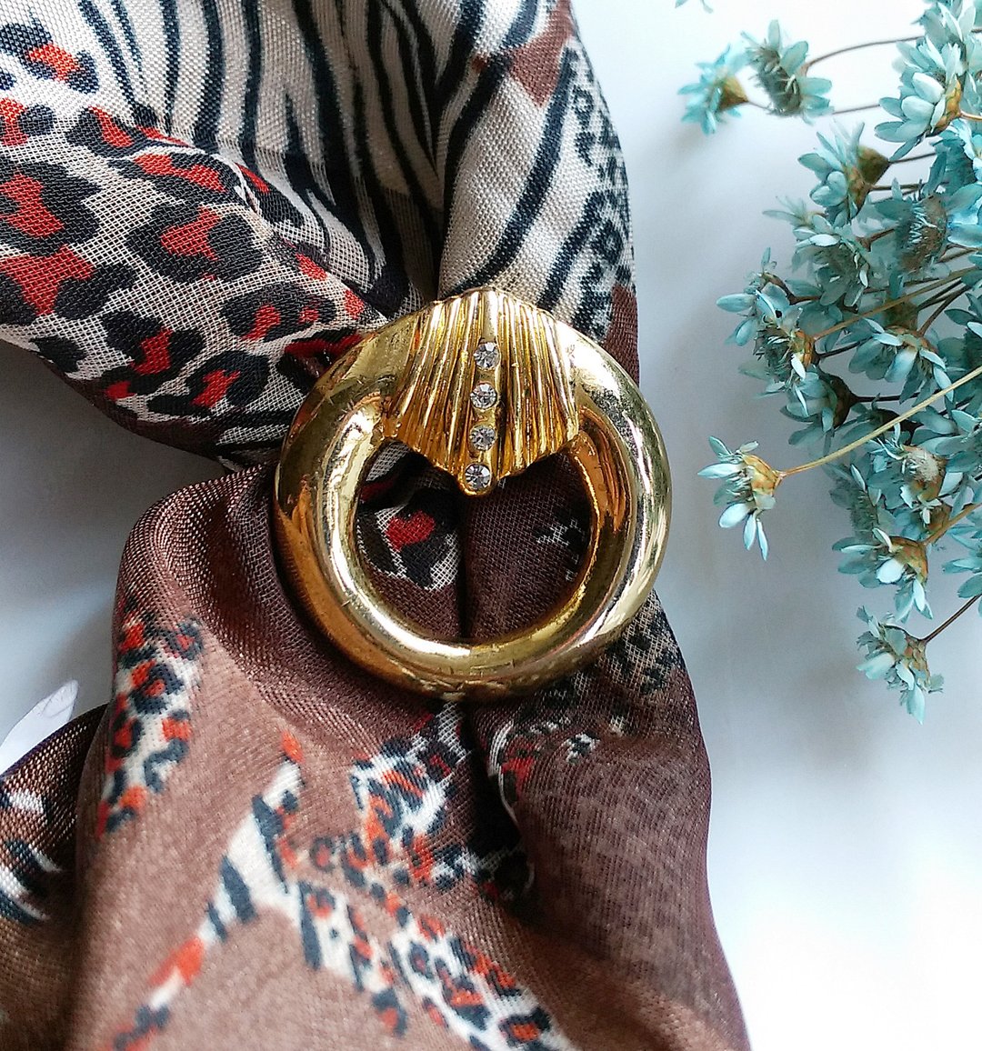 【西洋古董饰品】金色调 ART DECO  个性  围巾夹 丝巾扣 丝巾夹 - 其他 - 其他金属 金色