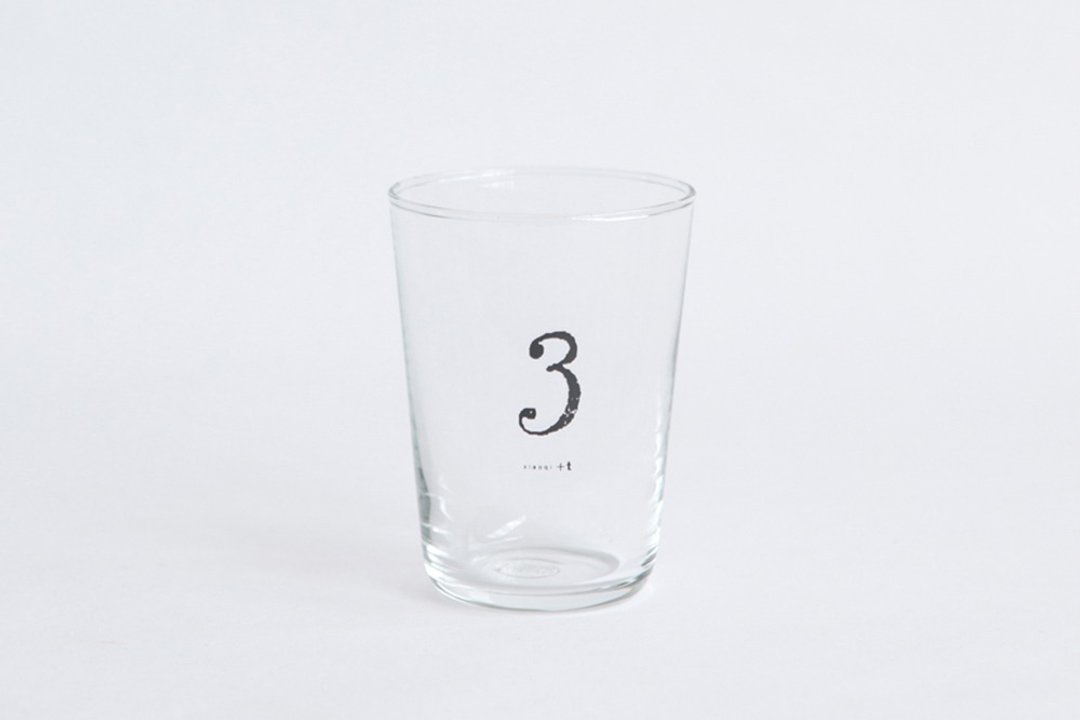 【+t企划】数字杯-黑 3 - 玻璃杯 - 玻璃 透明