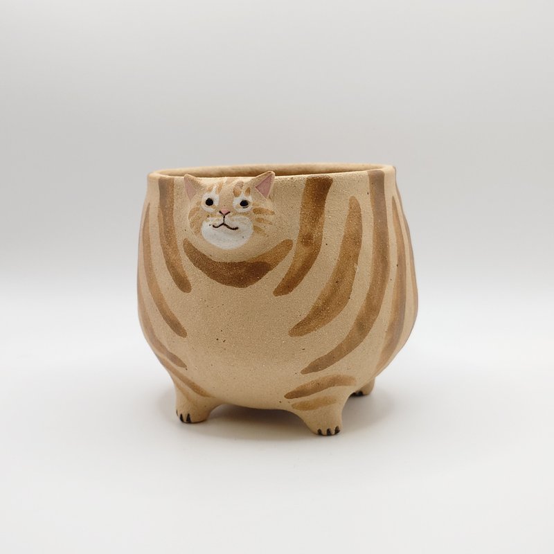 橘猫杯杯 - 其他杯子 - 陶 
