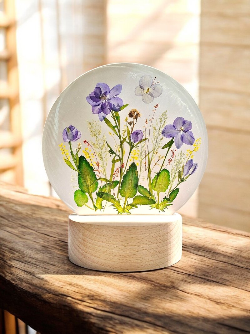 幸福手作押花小夜灯 - 花语微光小夜灯 - 灯具/灯饰 - 塑料 多色