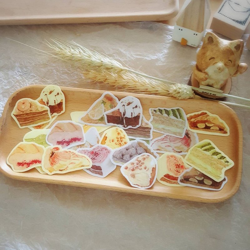 切片蛋糕贴纸组 - 贴纸 - 纸 