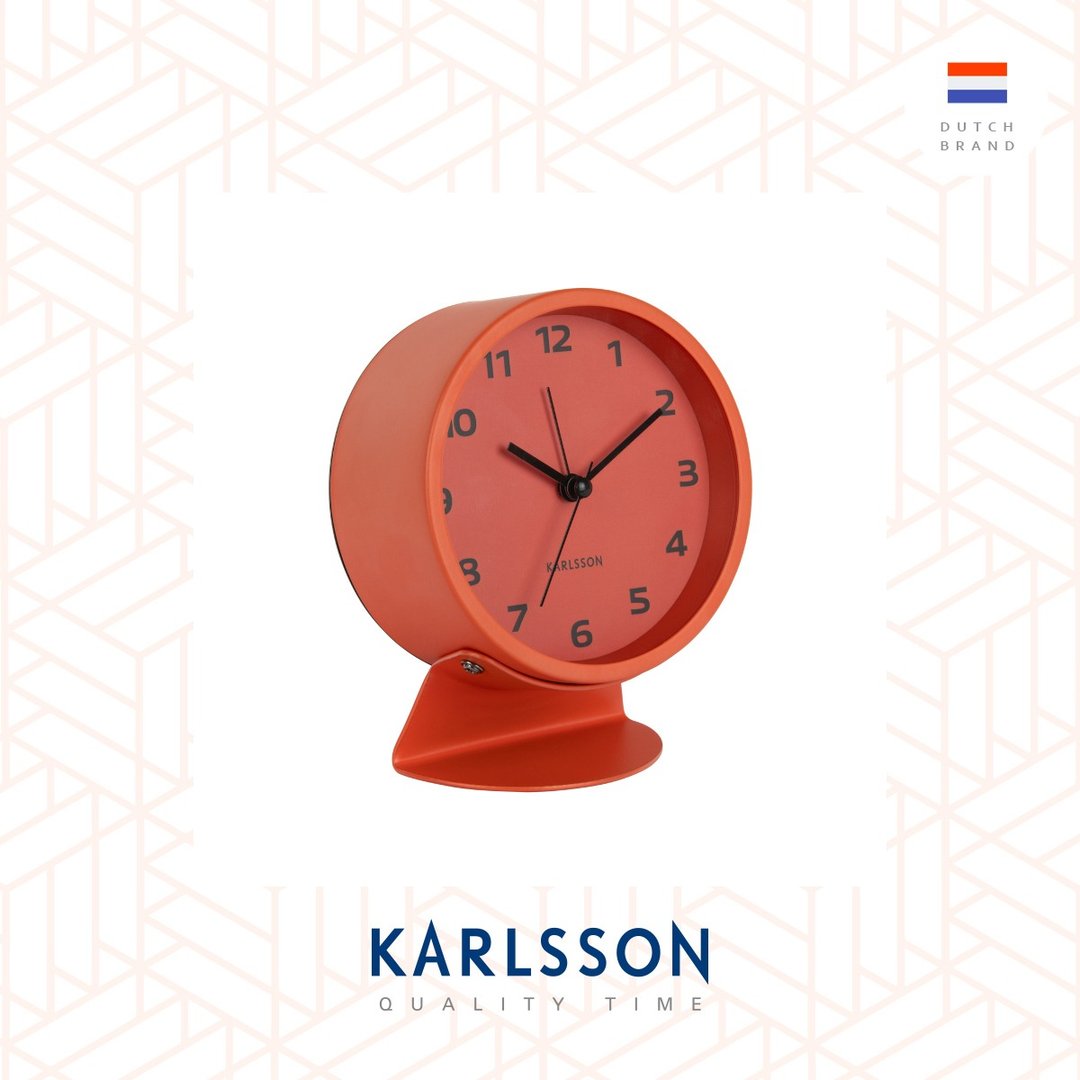 荷兰 Karlsson, Alarm clock Cool Retro 橙色 Cool 闹钟 (带小夜橙) - 时钟/闹钟 - 其他金属 橘色