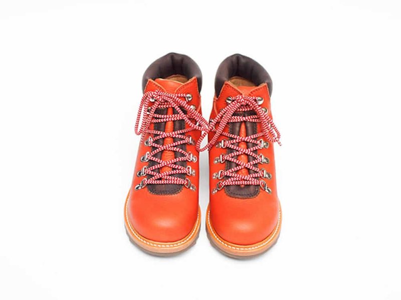 【Yama Girls 山系女孩】 ASPEN BOOTS 德国防水牛皮 登山鞋 红色 - 女款休闲鞋 - 真皮 红色