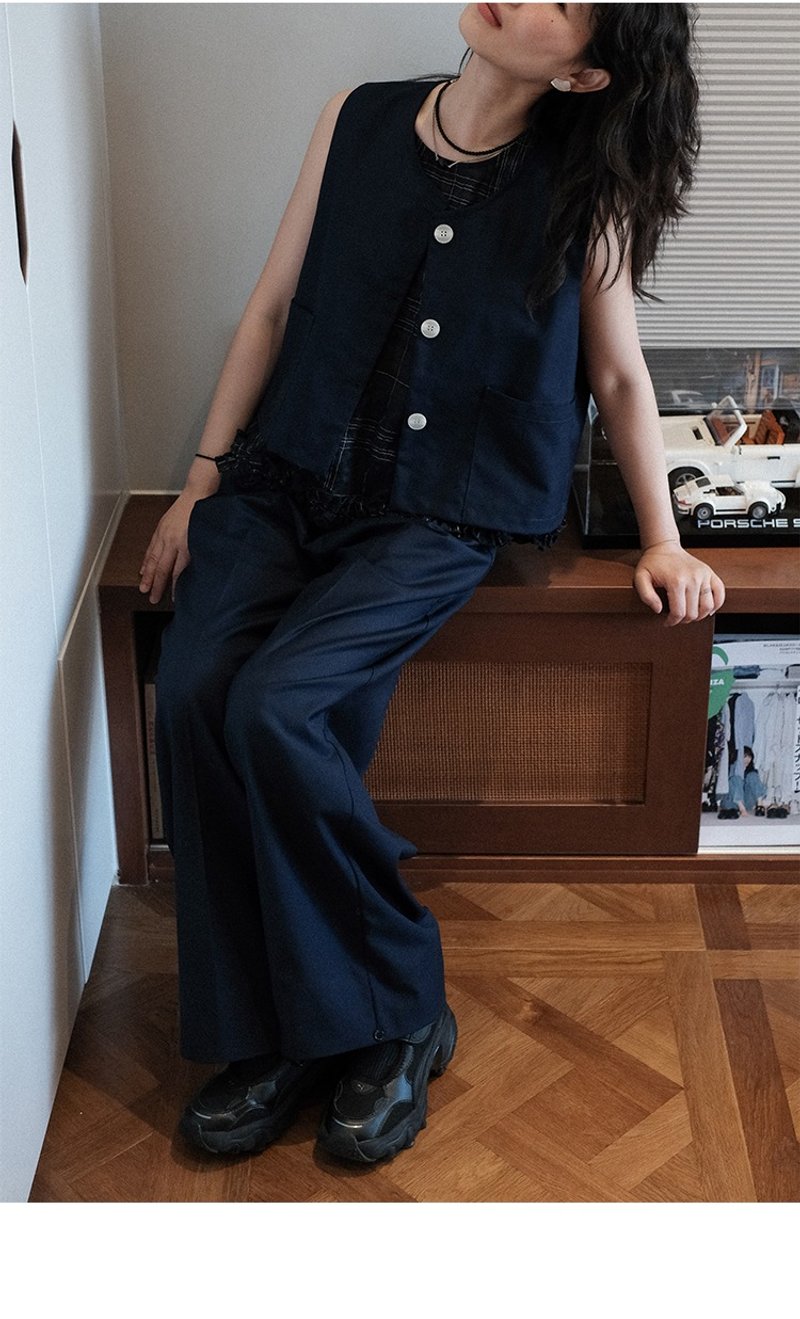 简约短款西装马甲无袖背心外套上衣女 - 女装背心 - 聚酯纤维 