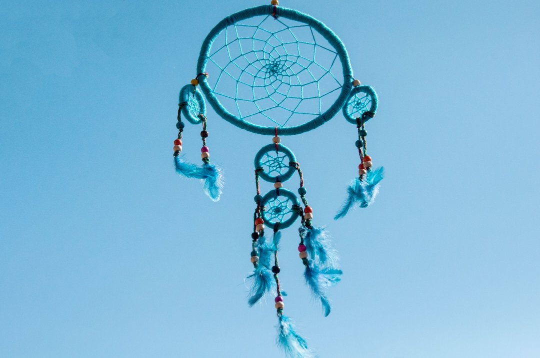 民族风挂饰 boho 手工编织棉麻捕梦网吊饰dream Cather-蓝色花园 - 摆饰 - 棉 蓝色