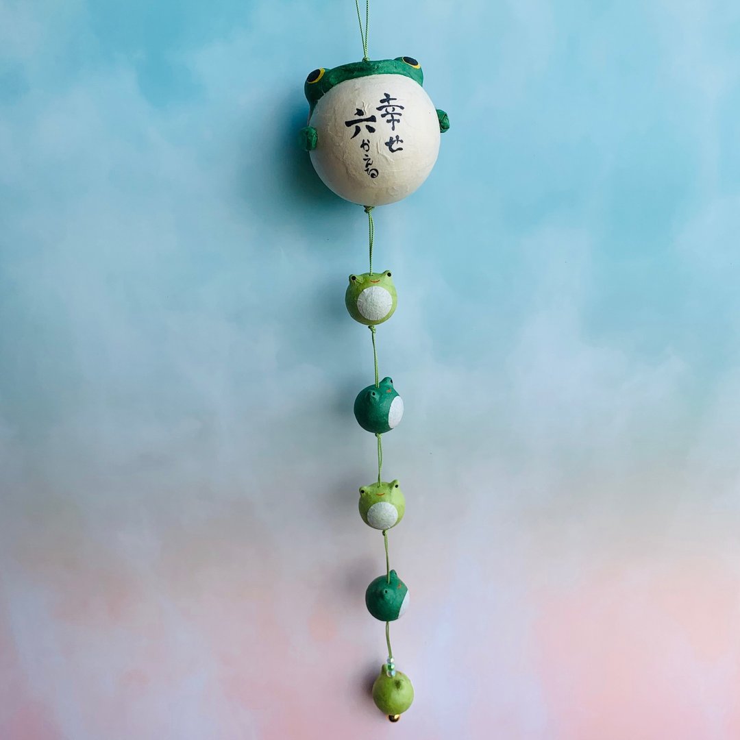 青蛙吊饰 迎接幸福 和纸青蛙吉祥物 送礼 母亲节礼物 新婚礼物 - 墙贴/壁贴 - 纸 