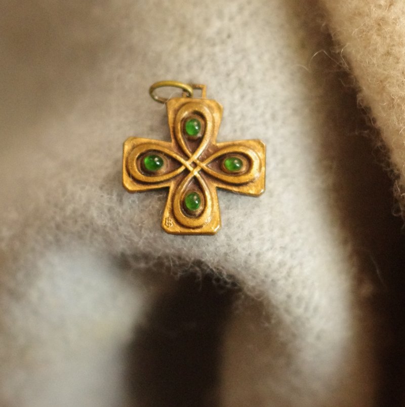 古董法国信仰教堂十字架耶稣基督古铜马尔他坠子 CH265 - 项链 - 其他金属 银色