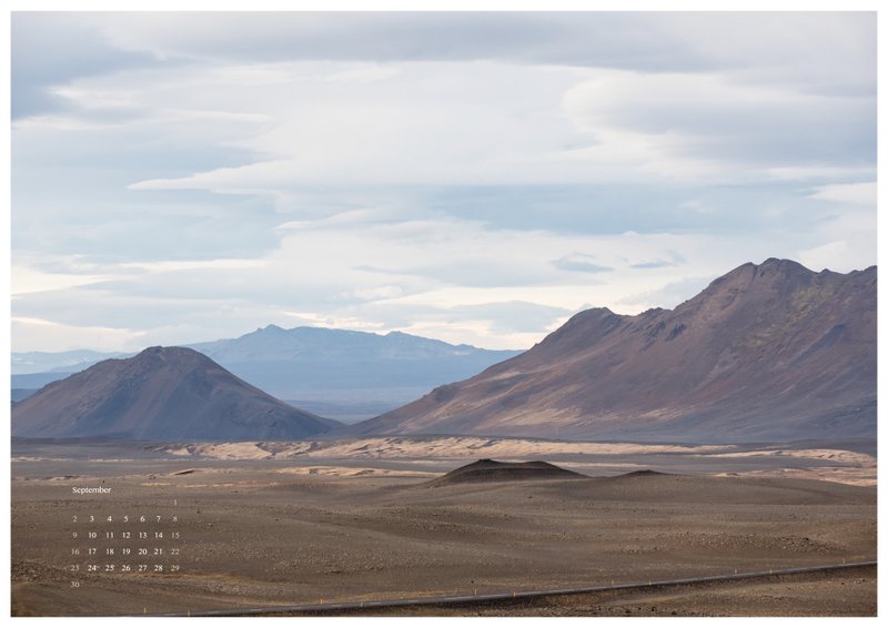 2018 冰岛 a3 海报年历“单月”购买 - 海报/装饰画/版画 - 纸 多色