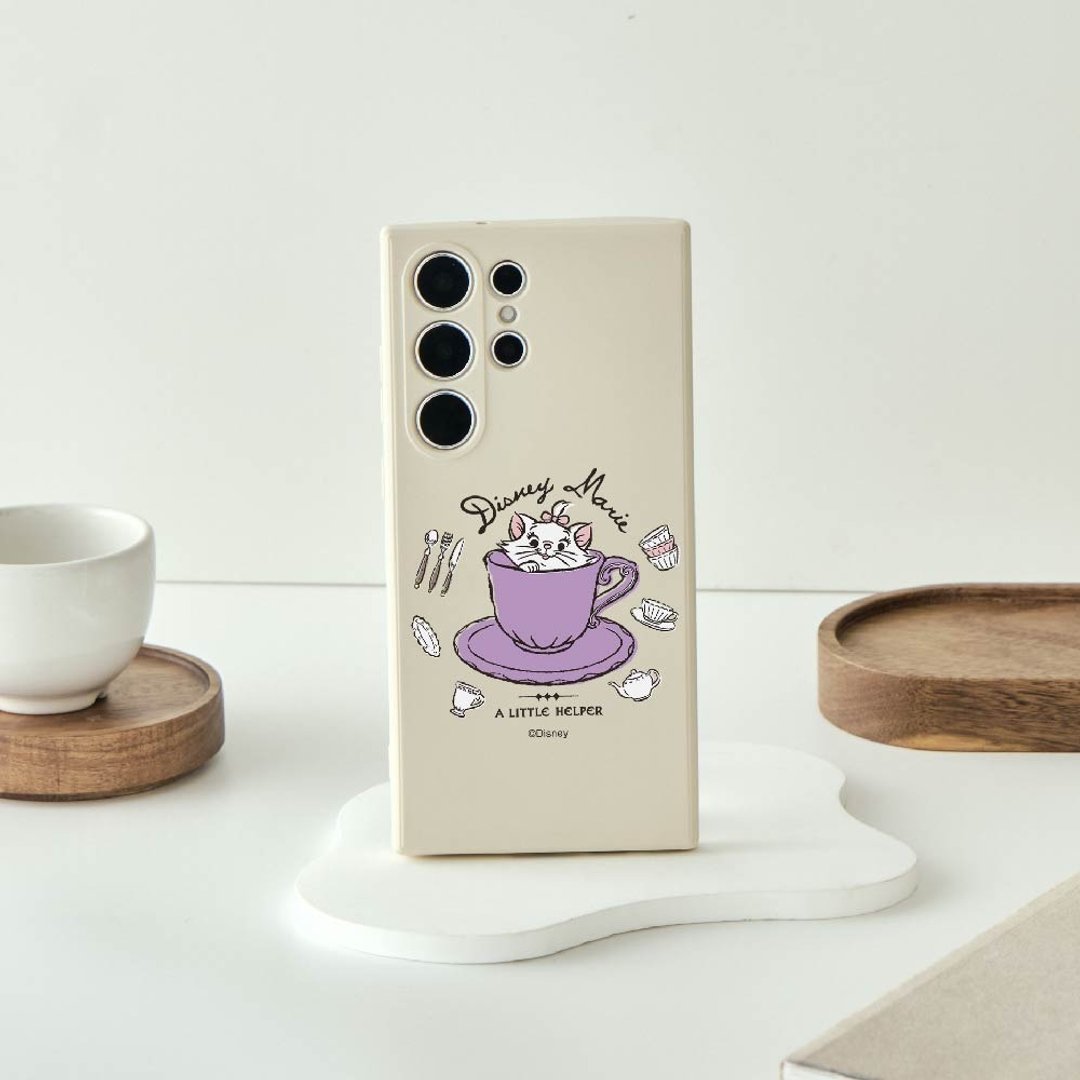 Disney Cats And Dogs-玛丽猫款午茶时光纯色硅胶SAMSUNG手机壳 - 手机壳/手机套 - 塑料 多色