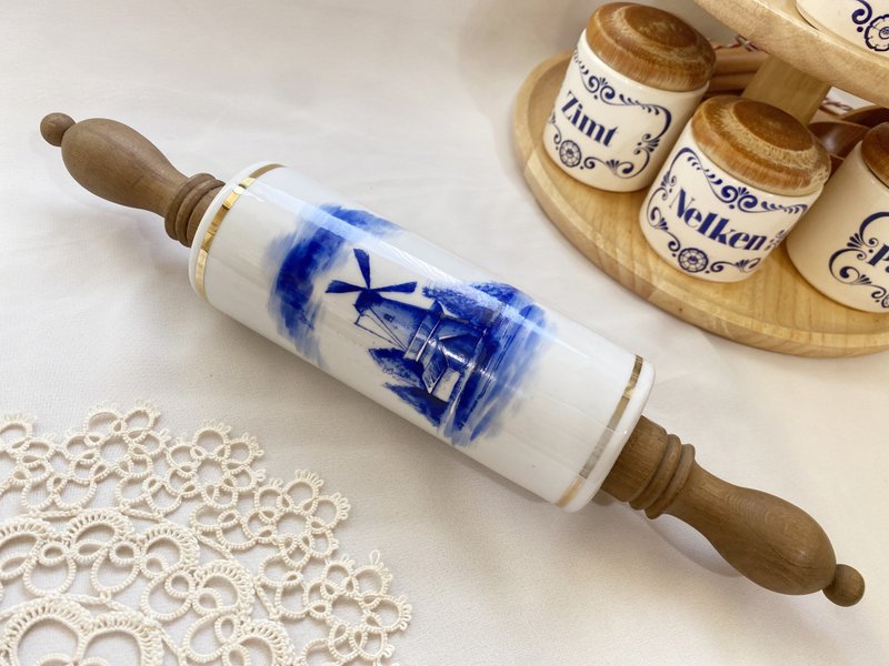 【好日恋物】德国vintage/antique手绘陶瓷杆面棍 - 其他 - 陶 多色