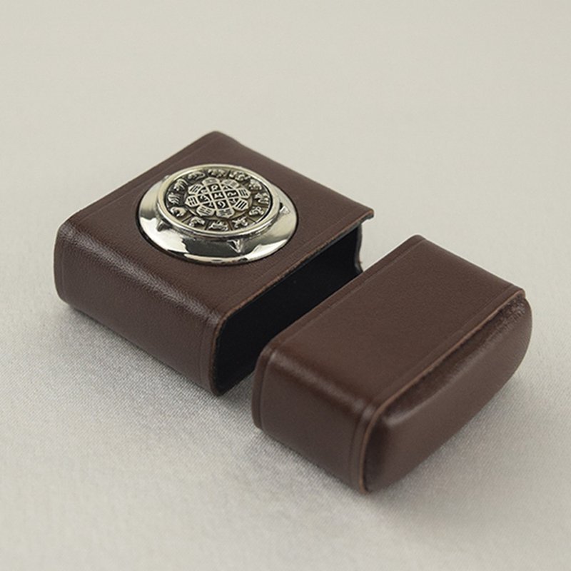 设计师原创适用于zippo打火机镶嵌转型九宫解压牛皮保护套仅皮套 - 其他 - 真皮 咖啡色