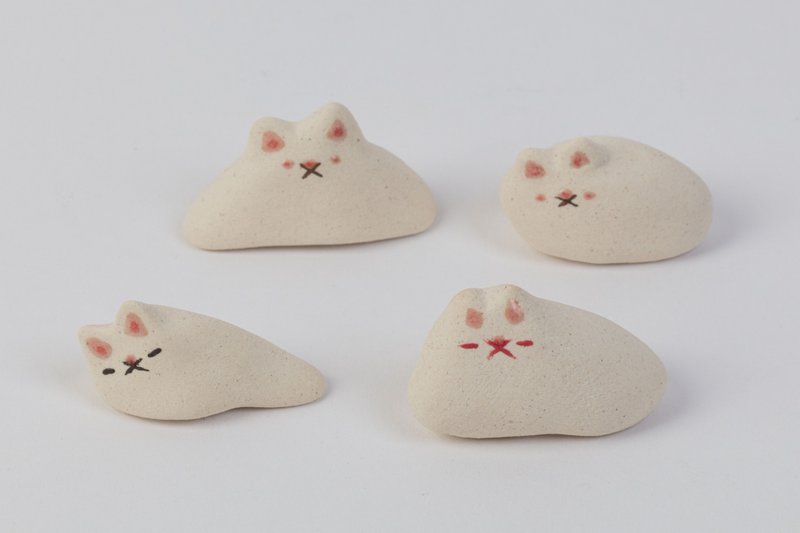 猫是液体系列—白猫第2弹 - 摆饰 - 陶 白色
