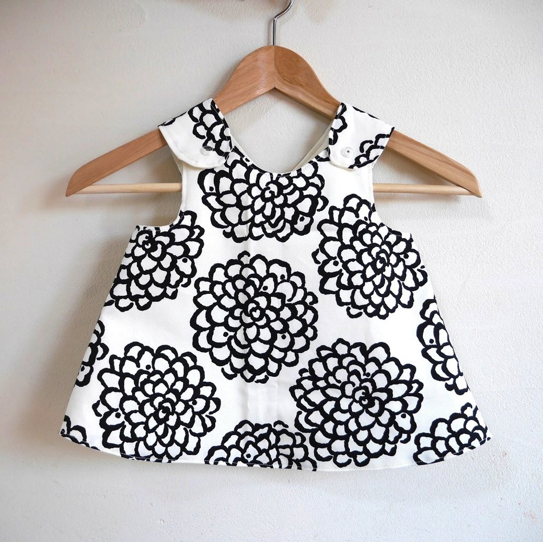 ORDER / Flower - Baby crossover tunic top - 其他 - 棉．麻 黑色