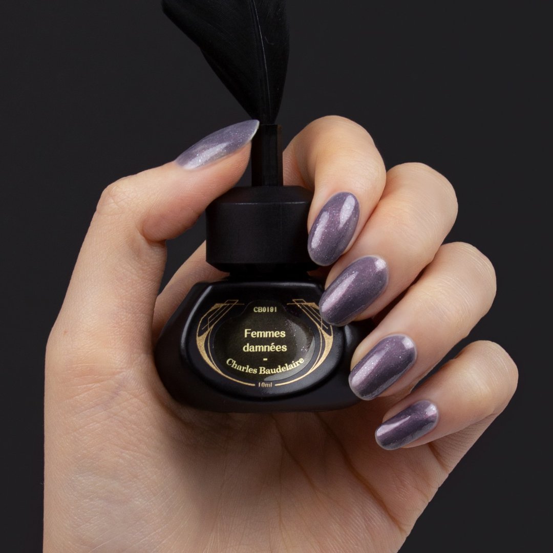 CB0191 Women who fell into hell gel nails - 指甲油/指甲贴 - 其他材质 灰色