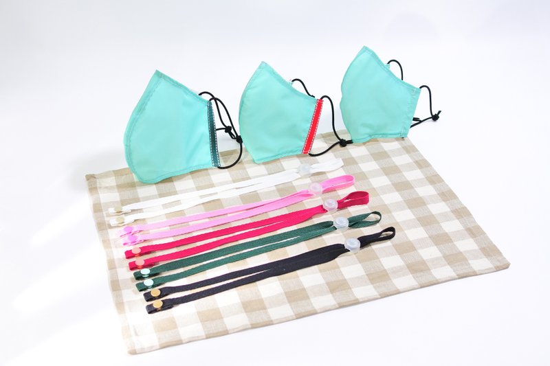 周年庆-Goody Bag-银离子布口罩+口罩减压防丢绳 - 口罩 - 棉．麻 