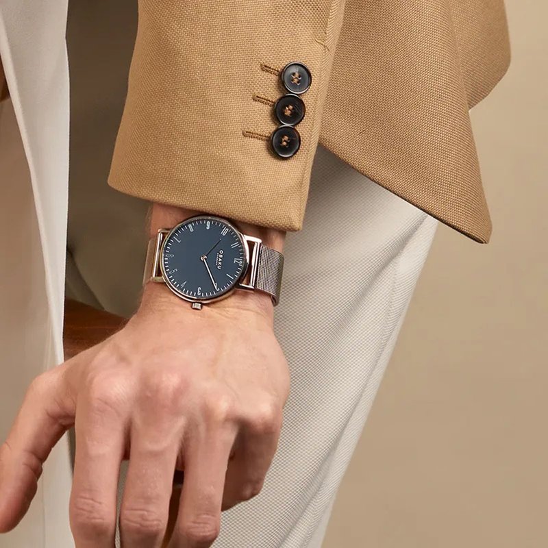 OBAKU 城市探索绅士时尚腕表-银X蓝-V248GXCLMC-40mm - 男表/中性表 - 不锈钢 多色