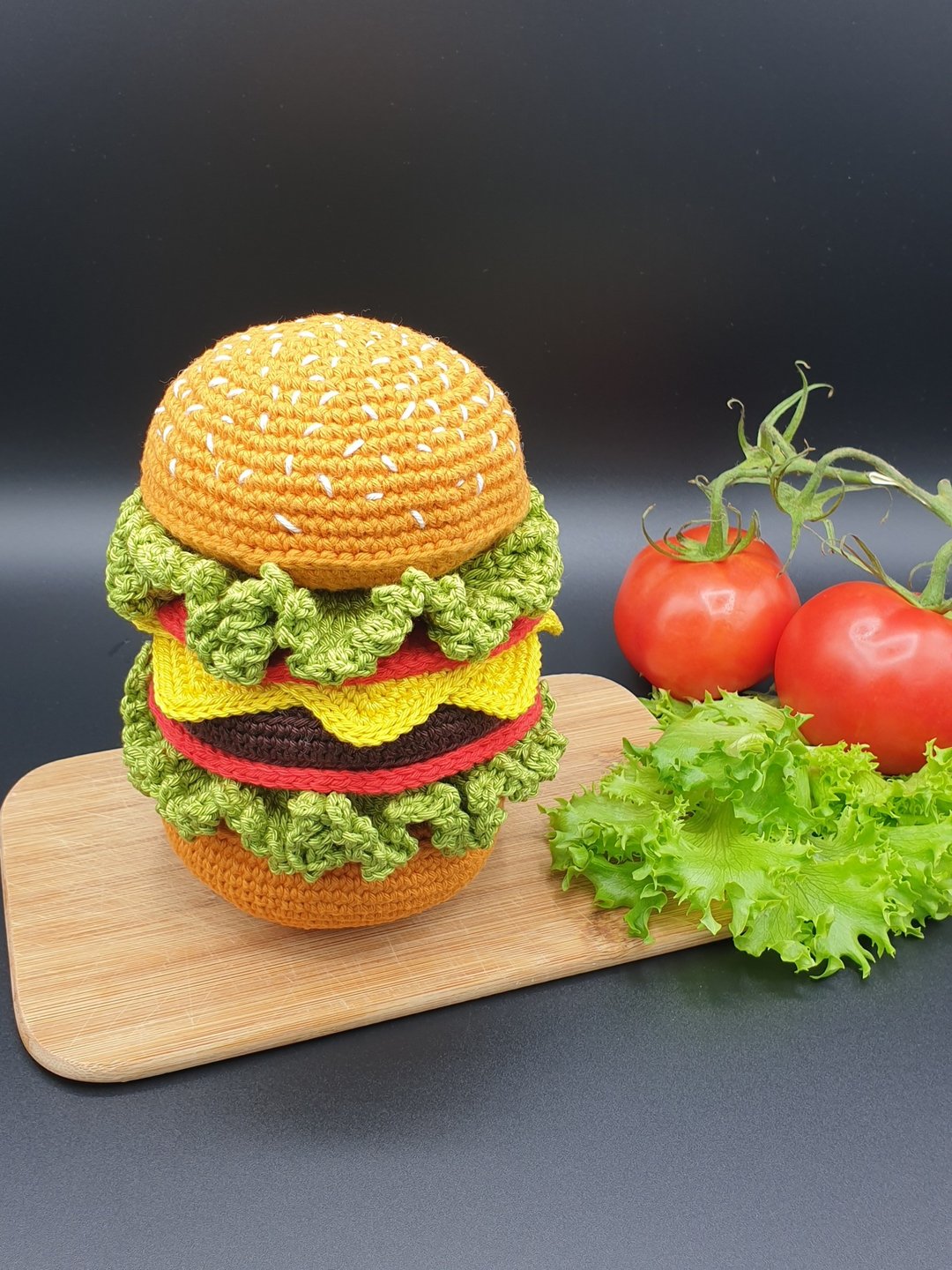 Hamburger Stacking Toy Crochet Pattern PDF - 手工艺教程/工具书 - 其他材质 