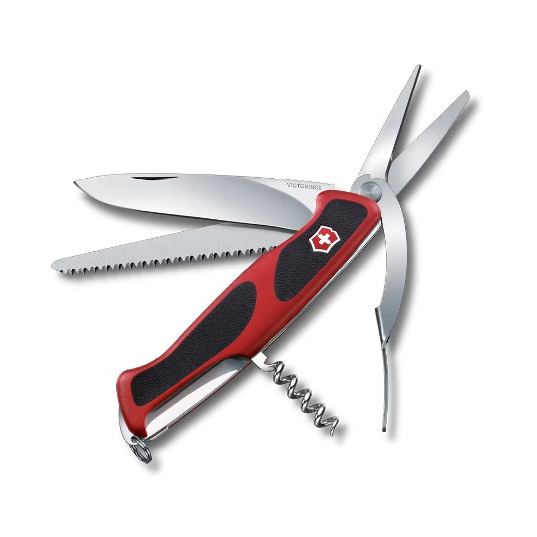 VICTORINOX 瑞士维氏 瑞士刀 园艺系列 130mm/7用/红黑 0.9713.C - 露营用品 - 不锈钢 红色