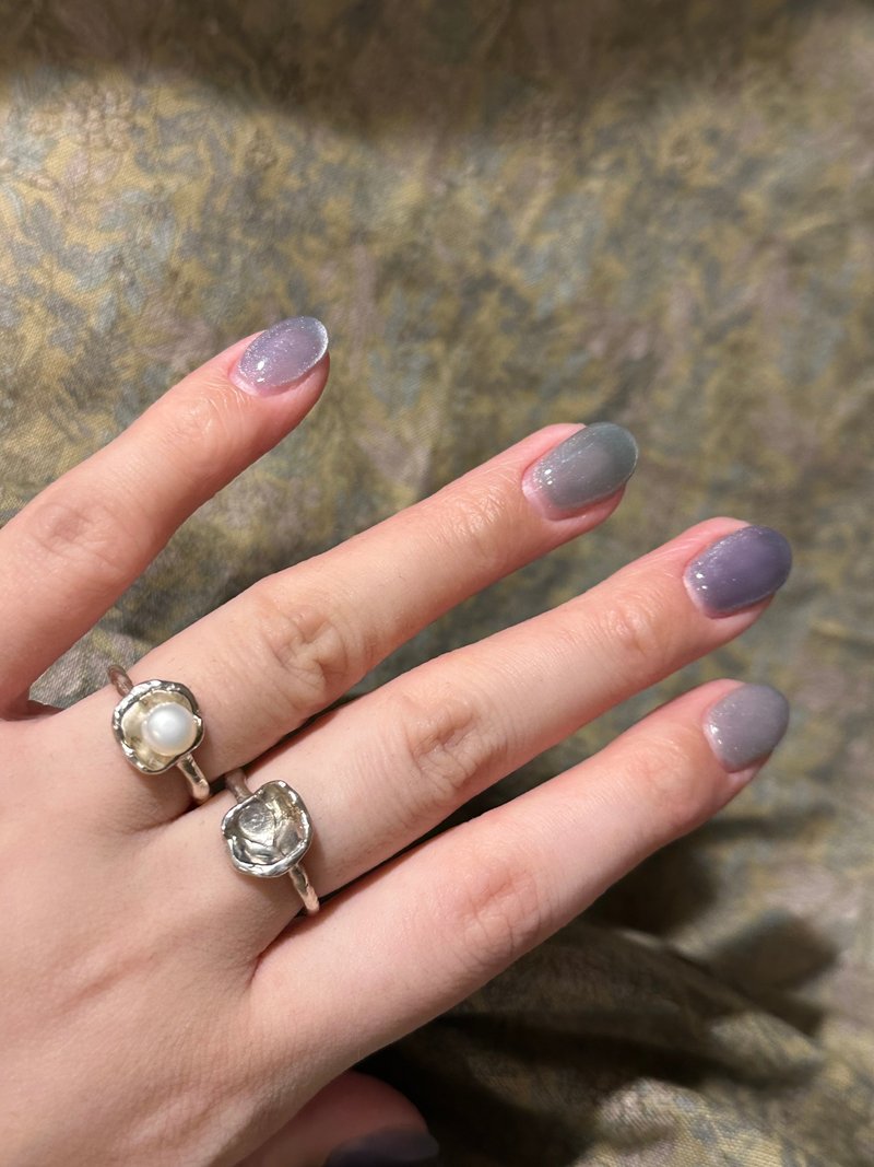 圆瓣戒指 - 戒指 - 纯银 银色