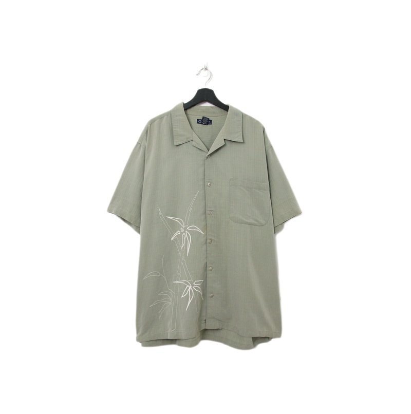 Back to Green-夏威夷衬衫 轻重竹子 刺绣 ht-14/vintage shirts - 男装衬衫 - 棉．麻 