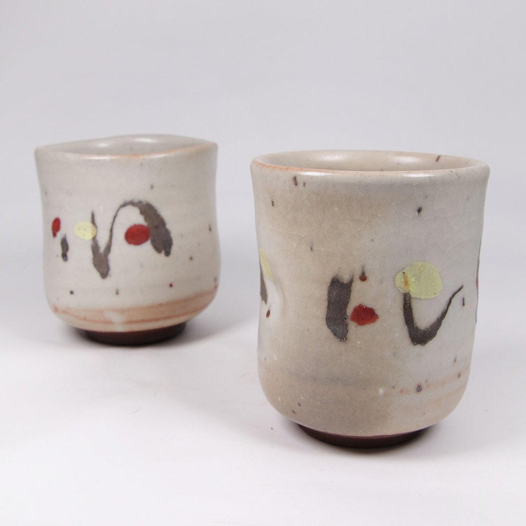 明芽窑 l 厚实感汝釉铁斑三彩茶杯 - 茶具/茶杯 - 陶 多色