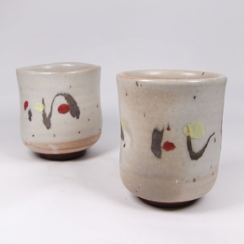 明芽窑 l 厚实感汝釉铁斑三彩茶杯 - 茶具/茶杯 - 陶 多色