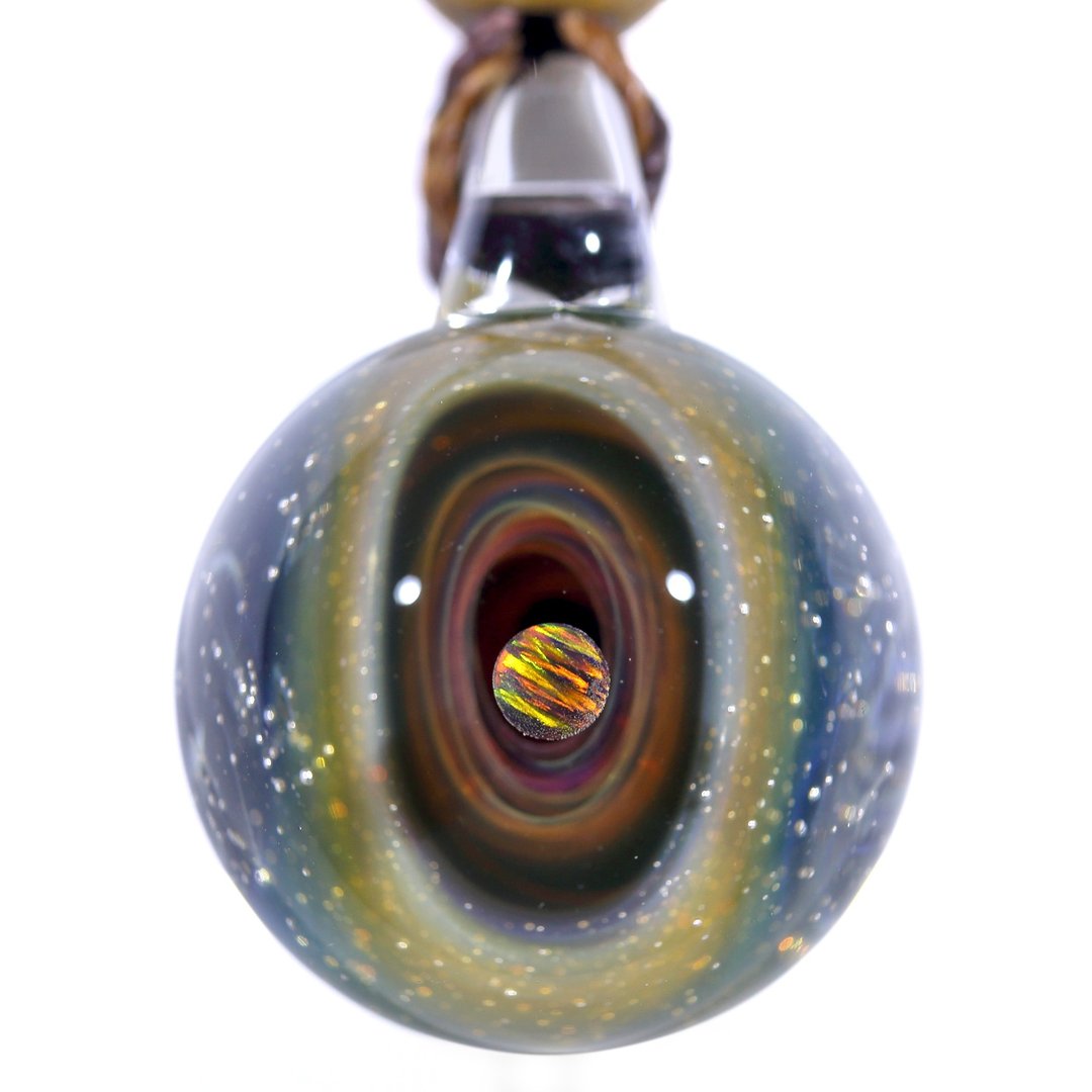 宇宙玻璃颈链吊坠24mm no.152 - 颈链 - 玻璃 咖啡色