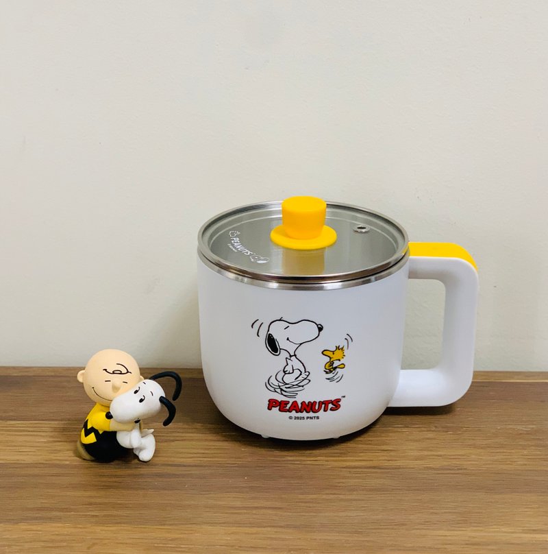 PEANUTS正版授权 800ml双层防烫SNOOPY多功能快煮锅 (5只鸡蛋) - 其他小家电 - 不锈钢 银色