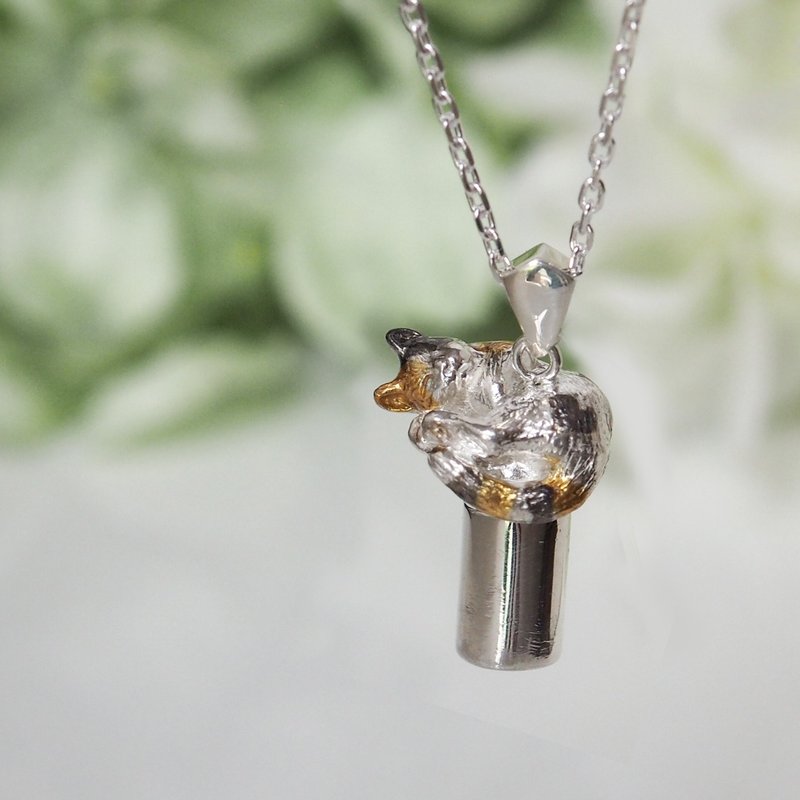 Calico Memorial Pendant - 项链 - 纯银 金色